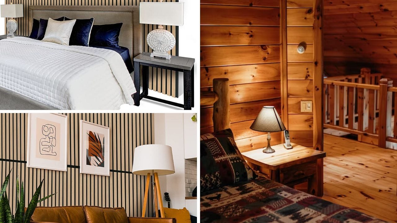 Photos of fluted wall paneling